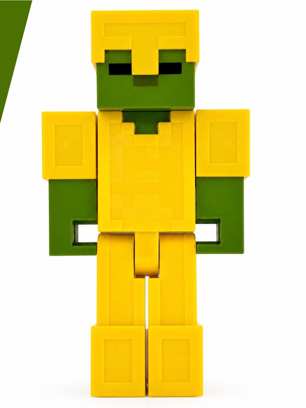 Large Minecraft Zombie Gold Armor 8.5” Action Figure With Helmet 2018 Mattel